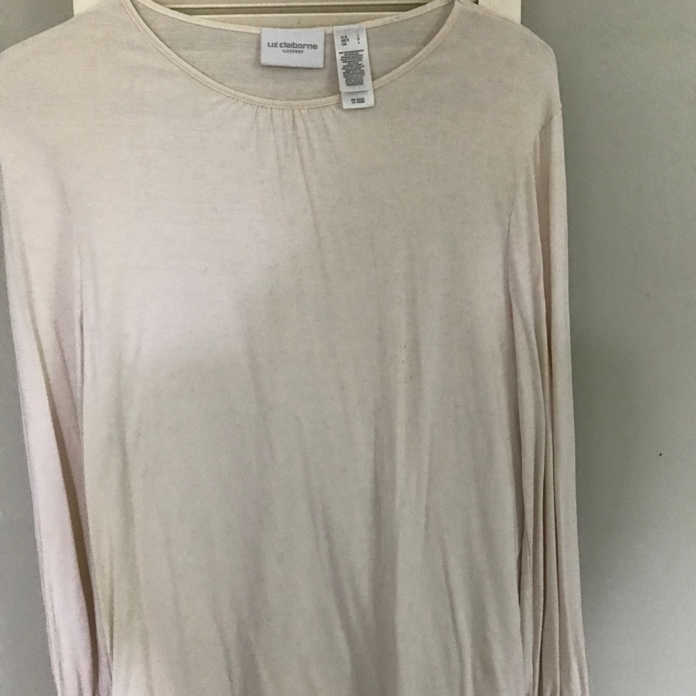 2-items for $10.   Thin cream summer long sleeve